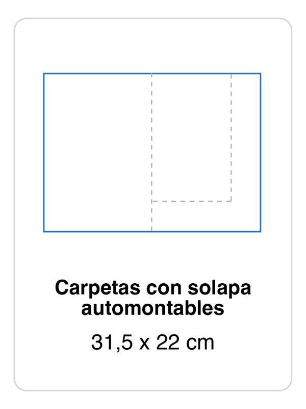 Carpetas con solapa automontables