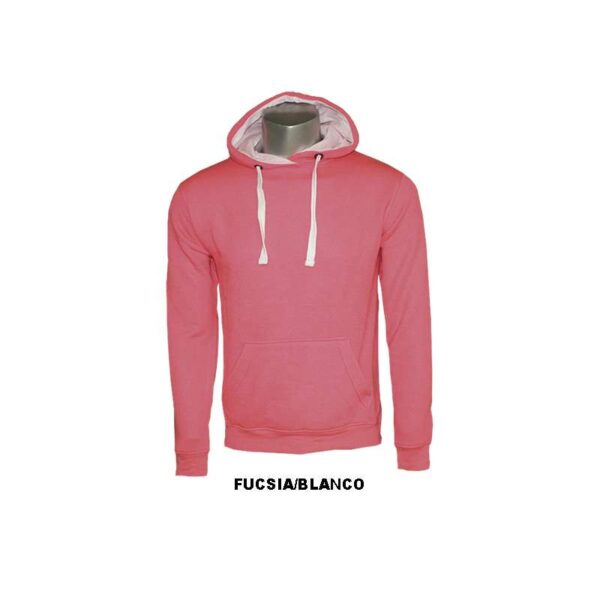 Sudadera adulto con capucha bicolor unisex - Imagen 9