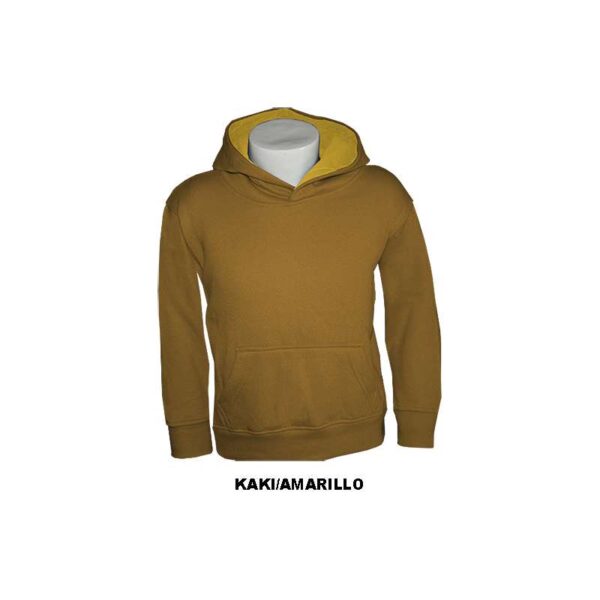 Sudadera junior con capucha bicolor unisex - Imagen 11